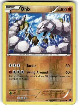 Pokemon Onix 61/116 Plasma Freeze Reverse Holo HP - Image 1