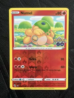 Pokemon TCG Numel (Peelable Ditto) 013/078 Pokemon GO Reverse Holo (English) -NM - Image 3