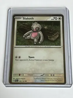 Slakoth 160 / 193 Pokemon Paldea Evolved 2023 Near Mint Cosmos Holo - Image 1