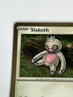 Slakoth 160 / 193 Pokemon Paldea Evolved 2023 Near Mint Cosmos Holo - Image 5