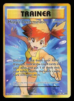 Misty's Determination 108/108 OFF CENTER Error Evolutions Pokemon Card - Image 1