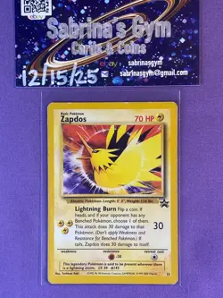 Zapdos 22 Black Star Promo Pokemon Card WOTC 1999 - Image 1