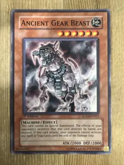 Yu Gi Oh Ancient Gear Beast SD10-EN013 Common 1st Edition LP - Image 1