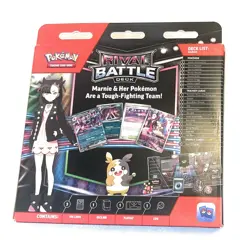 Factory Sealed New Pokemon Rival Battle Deck Marnie and Steven Sealed Card Boxes - Image 3