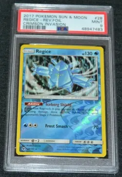 Reverse Holo Foil Regice 28/111 Crimson Invasion Set Pokemon Cards PSA 9 MINT - Image 1
