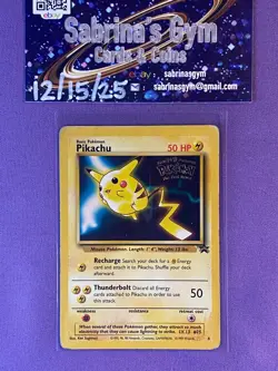 Pikachu Wb Gold Stamp First Movie 4 Black Star Promo Rare Pokemon Card - Image 1