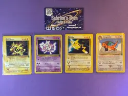 Electabuzz Mewtwo Pikachu Dragonite Wb Gold Stamp Black Star Promo Pokemon Card - Image 1