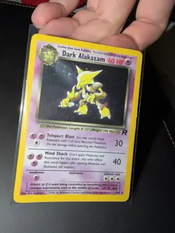 Dark Alakazam 1/82 Team Rocket Holo Rare Pokemon Card Moderately Played MP - Image 1
