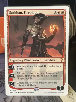 Sarkhan Fireblood White Border Mystery Booster 2 MTG Magic Card - Image 1