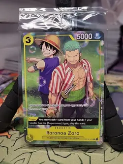One Piece Card Game Promo Mint Roronoa Zoro OP-10-113 Sealed Learn Together Set - Image 1
