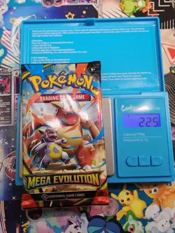 Very Heavy! 22.5g Pokemon TCG Mega Evolution Booster Pack Factory Sealed - Image 1