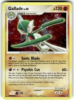 Pokemon TCG - Gallade 6/132 - Secret Wonders - Holo Rare NM - Image 1