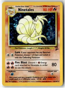 Ninetales ⭐ 13/130 Holo Rare Base Set 2 Holo 2000 Pokemon NM/LP - Image 1