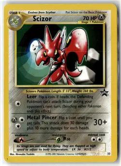 Scizor ? 33 Promo Wizards Black Star Promos 1999 Pokemon NM/LP - Image 1