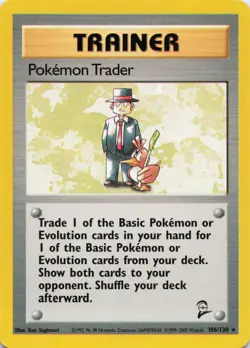 Pokemon Trader VINTAGE Rare Normal Base Set 2 106/130 NM - Image 1