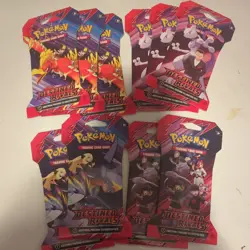 Pokemon TCG: Destined Rivals Sleeved Booster Packs. 10 sealed sleeved packs - Image 1