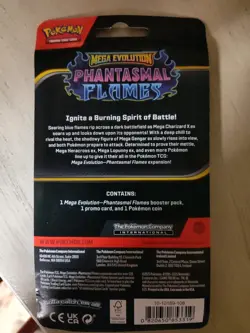14 Pokemon Mega Evolution Phantasmal Flames BoostersW/Foils And Coins Sealed - Image 3