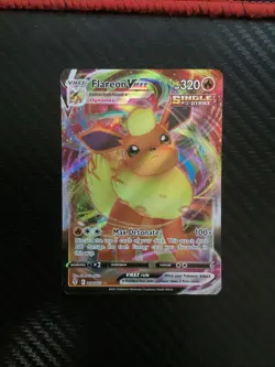 Pokemon TCG Flareon Vmax Sword & Shield: Evolving Skies 018/203 Ultra Rare NM - Image 1