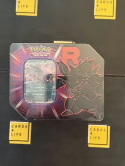 Pokemon Team Rocket Tin (Team Rocket's Nidoking ex Promo) w/ 5-Packs BRAND NEW - Image 1