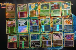 Pokemon TCG Vintage Reverse Holo Lot Of 38 Stamped - Image 1