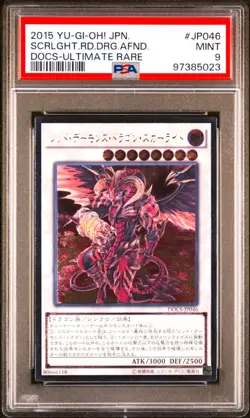 YuGiOh PSA 9 Scarlight Red Dragon Archfiend Ultimate Rare DOCS-JP046 Japanese - Image 1