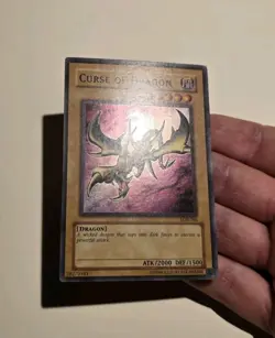 Yugioh Curse Of Dragon LOB-066 Super Rare LP - Image 4
