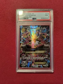PSA 9 Pokemon Mega M Alakazam EX Full Art Holo Card 118/124 XY Fates Collide - Image 1