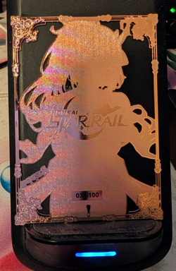 Rappa Honkai Star #39/100 Waifu Gold Premium Metal Card Anime Goddess Story - Image 2