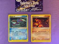 Kyogre Goudon Ex 001 002 Nintendo Black Star Promo Rare Pokemon Card - Image 1