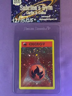 Fire Energy Reverse Holo WotC 2002 Energize League Promo Rare Pokemon Card - Image 1