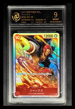 2023 ONE PIECE JPN. cards Shanks OP06-007 SR RPA 9 (SAME AS PSA 9) - Image 1
