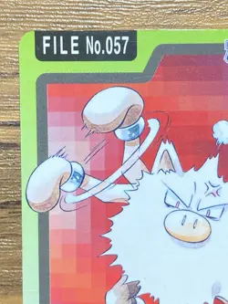 Pokemon Carddass Card Mankey File No.57 Bandai Pocket Monsters 1997 - Image 3