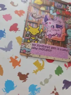 Pokiebubies 1st Edition Holo Espie V (Espeon) Pokemon fan art card Chefkenlee - Image 2
