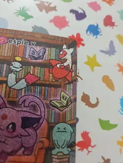 Pokiebubies 1st Edition Holo Espie V (Espeon) Pokemon fan art card Chefkenlee - Image 4