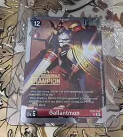 Digimon Card Game 2023 Regionals Champion Gallantmon BT12-018 Winner - Image 1