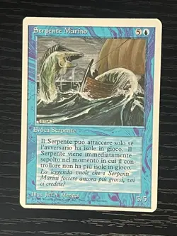 Magic MTG Italian Revised Sea Serpent Artist Proof Near Mint - Only 50 Exist! - Image 1
