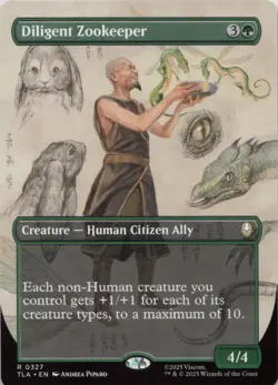 Diligent Zookeeper (Borderless) R Avatar: The Last Airbender 327 NM MTG - Image 1