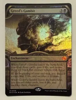 Greed's Gambit Showcase Foil - Outlaws of Thunder Junction: The Big Score MTG - Image 1