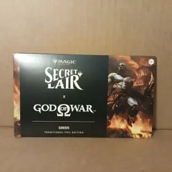 Sealed MTG PlayStation Secret Lair x God of War: Greek Foil Edition (Damaged) - Image 1