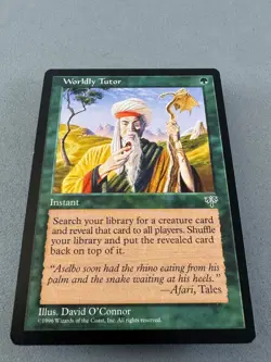 Worldly Tutor Mirage MTG-Lightly Played Excellent+ -Vintage Magic the Gathering - Image 3