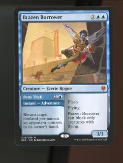 MTG Brazen Borrower // Petty Theft Throne of Eldraine Pack Promo 39/269 - Image 1