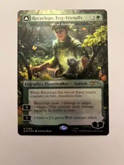 Recyclops, Eco-friendly FOIL Garruk Relentless The Office: Dwight's Destiny MTG - Image 1