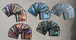 Collection of 100 Full Art Non-Foil Basic Lands (20 each color). No duplicates! - Image 1