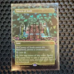MTG Cavern of Souls (The Lost Caverns of Ixalan-0345) Borderless Foil NM - Image 1