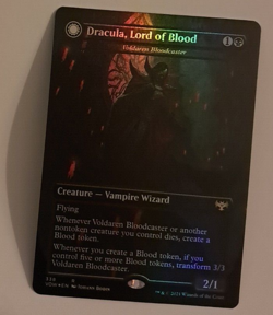 Dracula Lord of Blood Borderless FOIL LP Crimson Vow Magic the Gathering MTG - Image 1