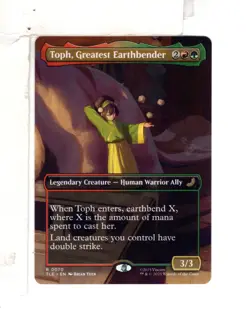 MTG SkeenAB Toph Greatest Earthbender BORDERLESS from TLE. NM. - Image 1