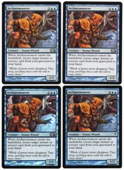 Archaeomancer x4 4x Various Sets PLAYSET (1-Foil, 3-Reg) Creature MTG Played AZ1 - Image 1