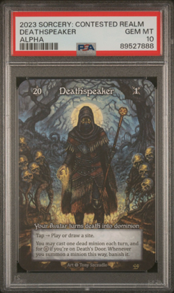 2023 SORCERY: CONTESTED REALM ALPHA DEATHSPEAKER - PSA 10 - Image 1