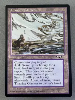 Thawing Glaciers Alliances MTG -Never Played Near Mint-Vintage RESERVE LIST - Image 1