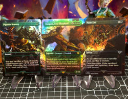 FOIL Fangorn Shepherd, Nasty end & Pippin's Bravery SCENE LOTR MTG LIGHT PLAYED - Image 1